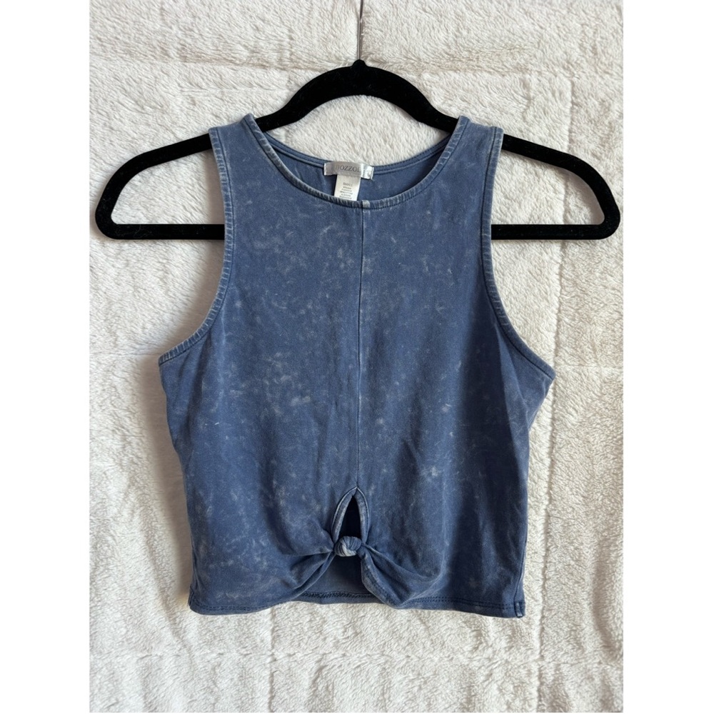 Washed Blue Crop Top